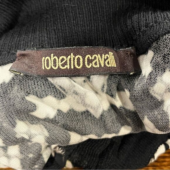 ROBERTO CAVALLI Multicolor Snake Pattern Turtle Neck Dress 44 Bodycon - Picture 11 of 14